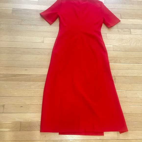 Zara Dresses & Skirts - Chic Red Midi Dress
